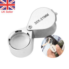 30X Jewelers Loupe Magnifier Jewelry Coin Loop Magnifying Glass Eye Pocket