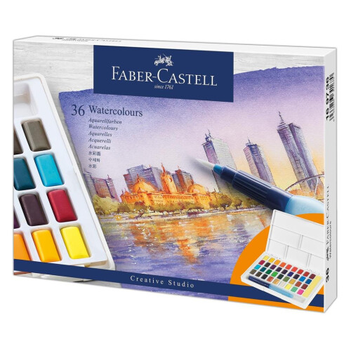 Faber-Castell Faber-Castell  Aquarellfarben in Npfchen, 36er-Set (169736)