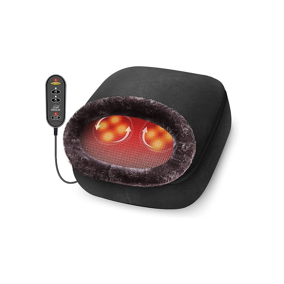 Snailax 2-In-1 Shiatsu Foot And Back With Heat-Kneading Feet Massager Machine With Heating Pad,Back Massage Cushion Or Foot Warmer,Massagers For Back