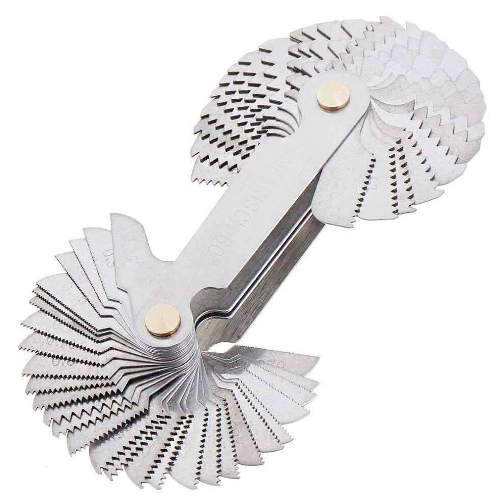 Metric & Imperial & Us Screw Gauge Sae Whitworth 55 Degree & Metric 60 Degree & & Us 60 Degree Thread Pitch Gauge For Industrial Measurement 7042558907021
