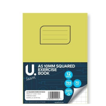 U.Learn A5 Exercise Book 10mm Squared 72shts
