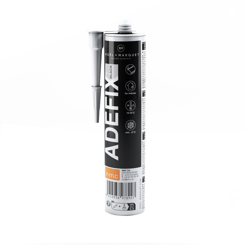 Nmc Adefix Black Mounting Adhesive Repair Filler Water-Based Acrylic Glue 310 Ml 5412938978927