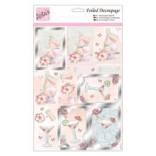 Anita's Foiled Decoupage - Wine O'clock
