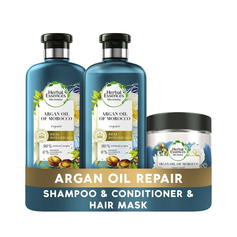 Herbal Essences Argan Oil Of Morocco Shampoo, Conditioner, Mask