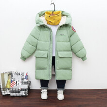 ( Green, 120cm?4-5years?) Kids Boys Girls Padded Coat Parka Hooded Warm Jacket Winter Overcoat