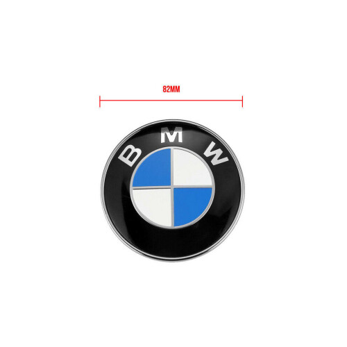 2pcs 82mm+74mm Auto Emblem For Bmw Front Bonnet Tailgate Rear Trunk 2
