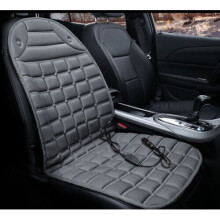 ( Single seater Grey) Universal 12V Car Seat Pad Cushion Cover Heating Heater Warm Heated Home Winter
