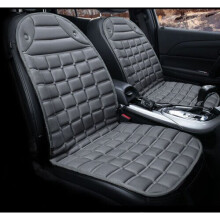 ( double seater Grey) Universal 12V Car Seat Pad Cushion Cover Heating Heater Warm Heated Home Winter