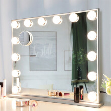 14 LED Hollywood Vanity Make Up Mirror Dressing Table Mirror Light Up 10X Magnifying