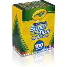 Crayola - Super Tips Marker Set, Washable Markers, 100 Unique Colors, Art Set for Kids, 100 Count