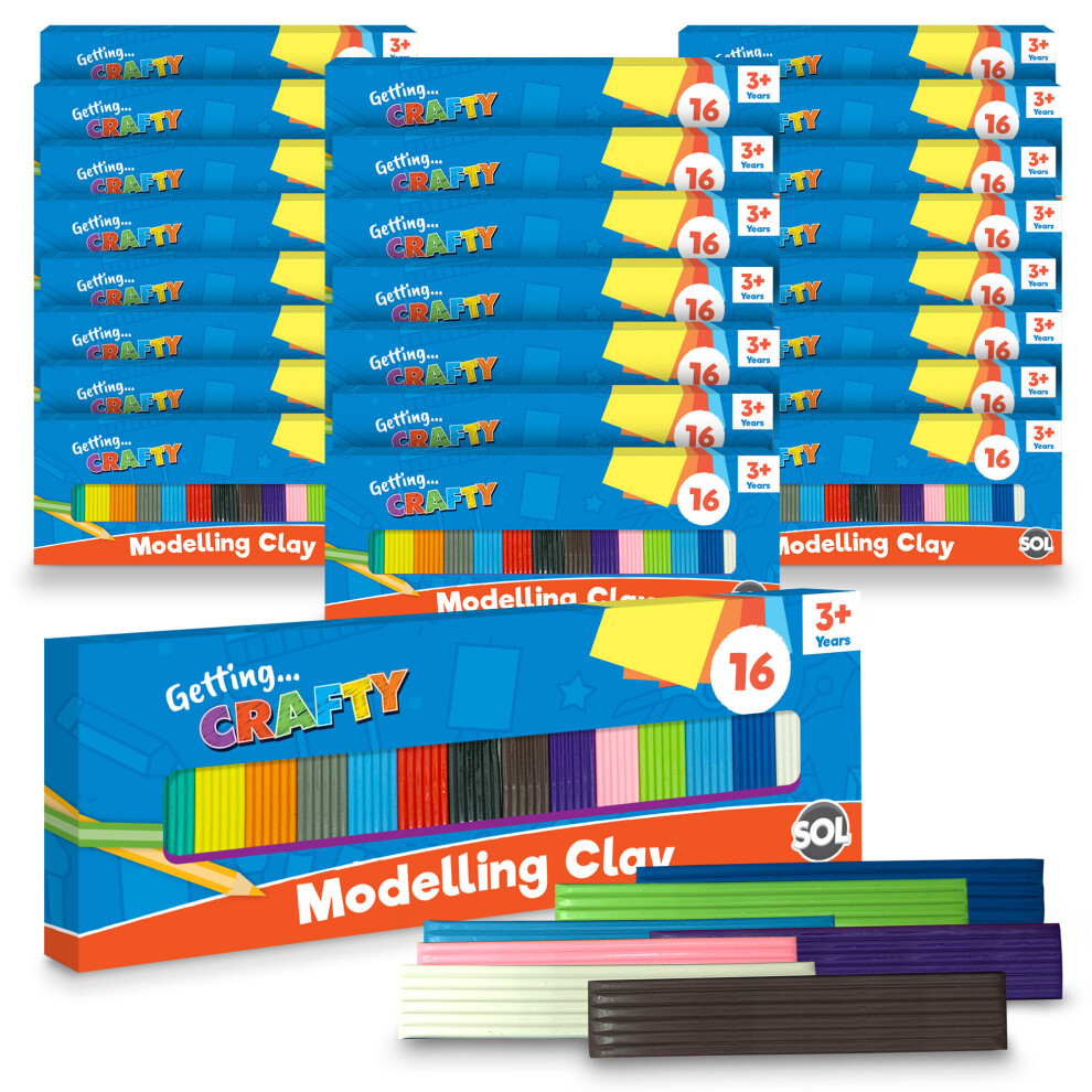 24pk Modelling Clay Bulk Pack (24x1pk) |  Assorted Colours Clay