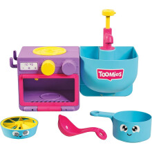Bath Toddlers Kitchen Themed Bubble Making Toy 2 in 1 Set Kids Water Play Suitable 18 M & 2 3 &4 Year Old Boys Girls Multicoloured 21 X 28 X 15 cm