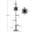 ELECWISH Floor to Ceiling Cat Tree Kitten Activity Center Scratching Post Grey 4