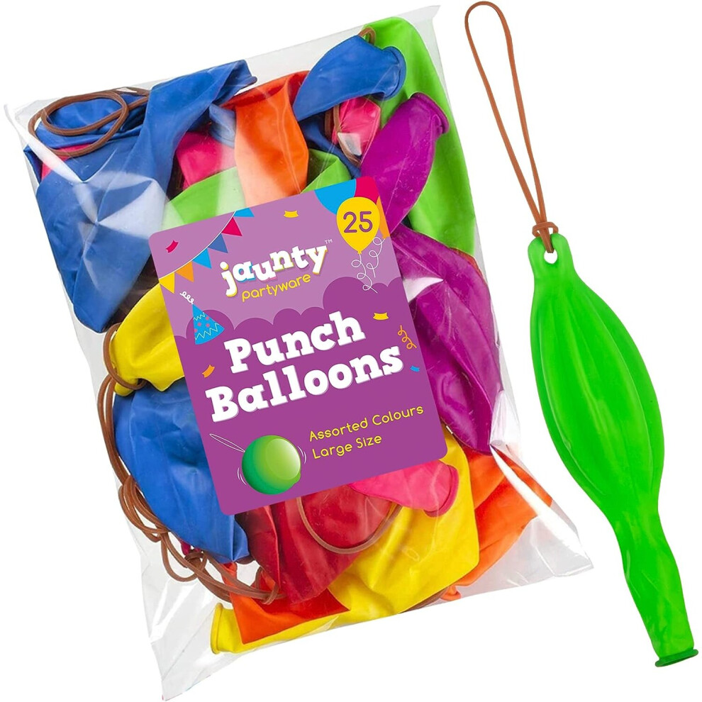 25 Large Punch Balloons Kids Ideal Party Bag Fillers Kids 12" Premium Quality Punch Balloons Party Bags Fillers Kids Punch Balloon Kids Party