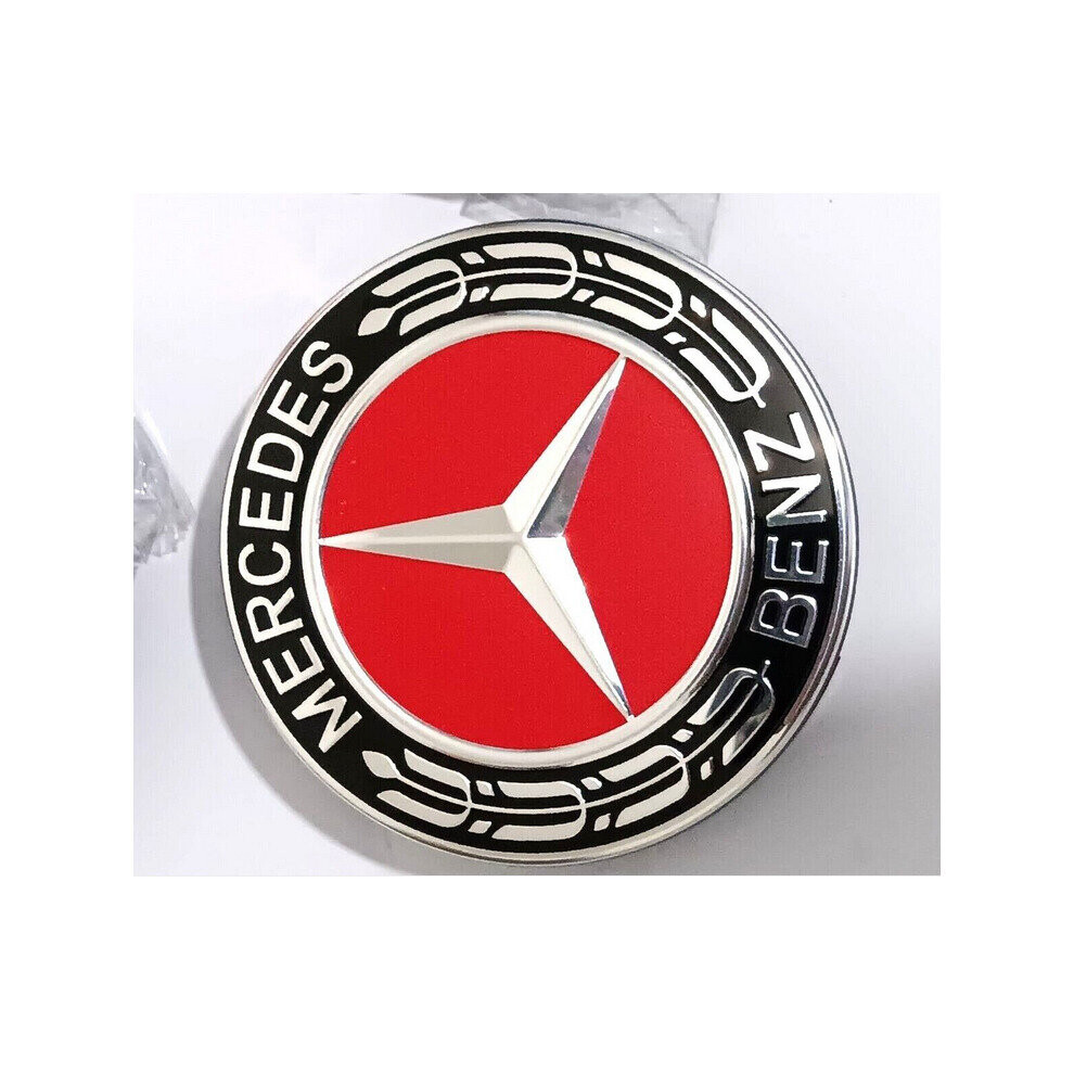 4pcs 75mm Car Wheel Center Hub Cap Cover For Mercedes-Benz Black Red