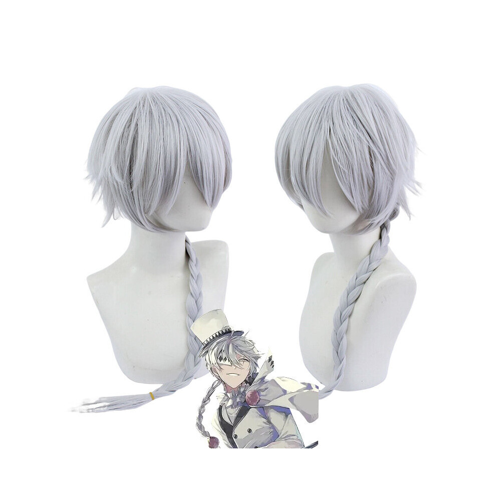 Rywolt Unisex Silver Dogs Bungo Stray Cosplay Nikolai Gogol Wig Light Hair Props Halloween