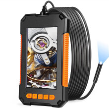 Irich Industrial Endoscope Inspection Camera, 1080P HD Borescope Pipe Camera Screen Snake Camera with Light, for Automotive, Engine, Drain