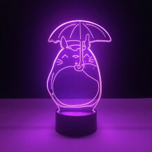 Ghibli My Neighbor Totoro 7 Color LED USB Night Light 3D Lamp Anime Collectible