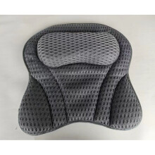 ( Grey) Luxury Spa Bath Pillow Cushion Premium Waterproof 4D Mesh Neck Back Comfortable