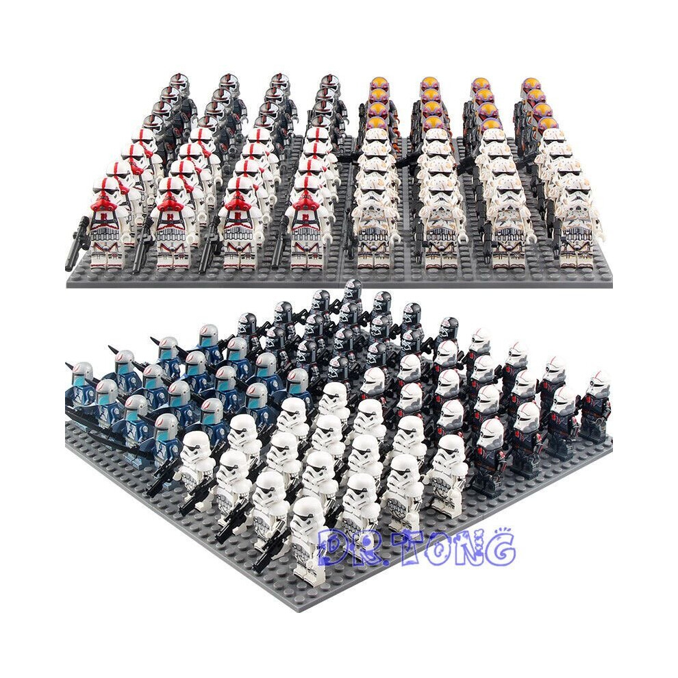 128PCS Star Wars Clone Troopers Fit Lego Minifigures Kid Toys Gift with Base Plate