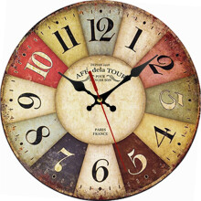 12 Inch European Retro Simple Wooden Clock Wall Clock Clock