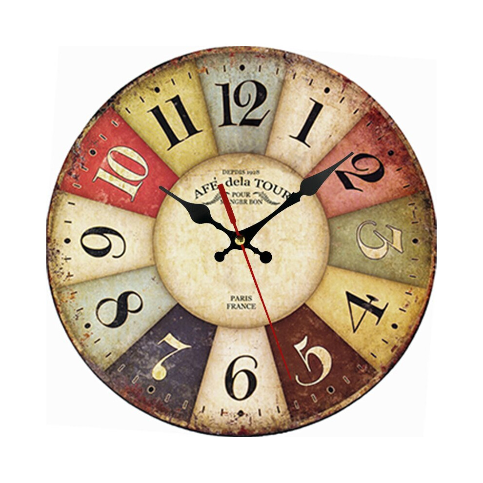 12 Inch European Retro Simple Wooden Clock Wall Clock Clock