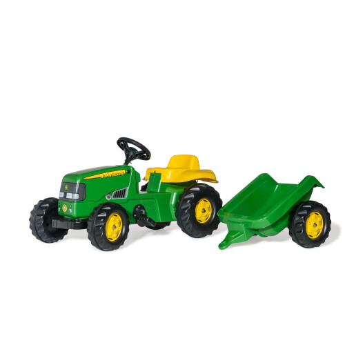 rolly toys John Deere Kid Childrens Ride On Pedal Toy Tractor with Detachable Trailer