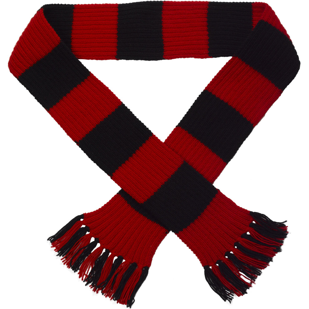 (Manchester United, Kit with Needles) Premier League Striped Football Scarf Kit Knitting Pattern & Wool - Needles Optional