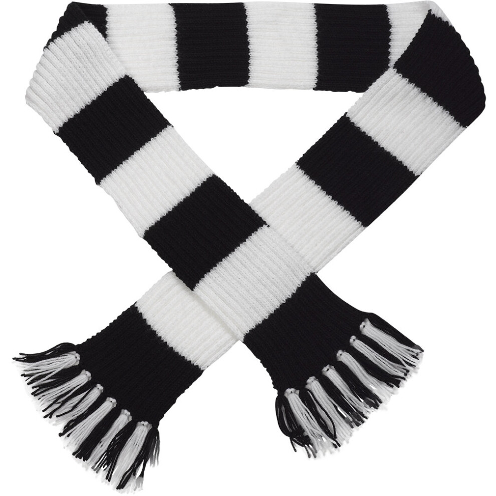 (Newcastle United, Kit with Needles) Premier League Striped Football Scarf Kit Knitting Pattern & Wool - Needles Optional