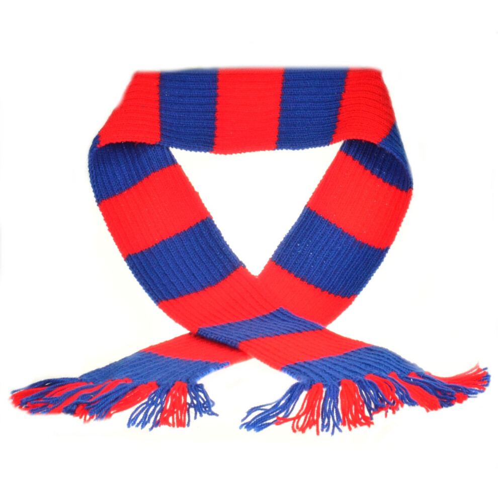 (Crystal Palace, Kit without Needles) Premier League Striped Football Scarf Kit Knitting Pattern & Wool - Needles Optional