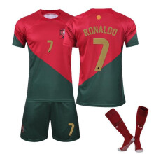 (RONALDO 7/red, Kids 26(140-150CM)) 22-23 Portugal Home and Away World Cup Soccer JerseyWith Socks