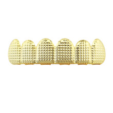 18k Golden Plated Grills Hip Hop Teeth Grillz Caps Top And Bottom Set For Your Teeth