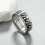 12pcs set Mens Dragon Pattern Corrosion Turn Stainless Steel Ring Set 6