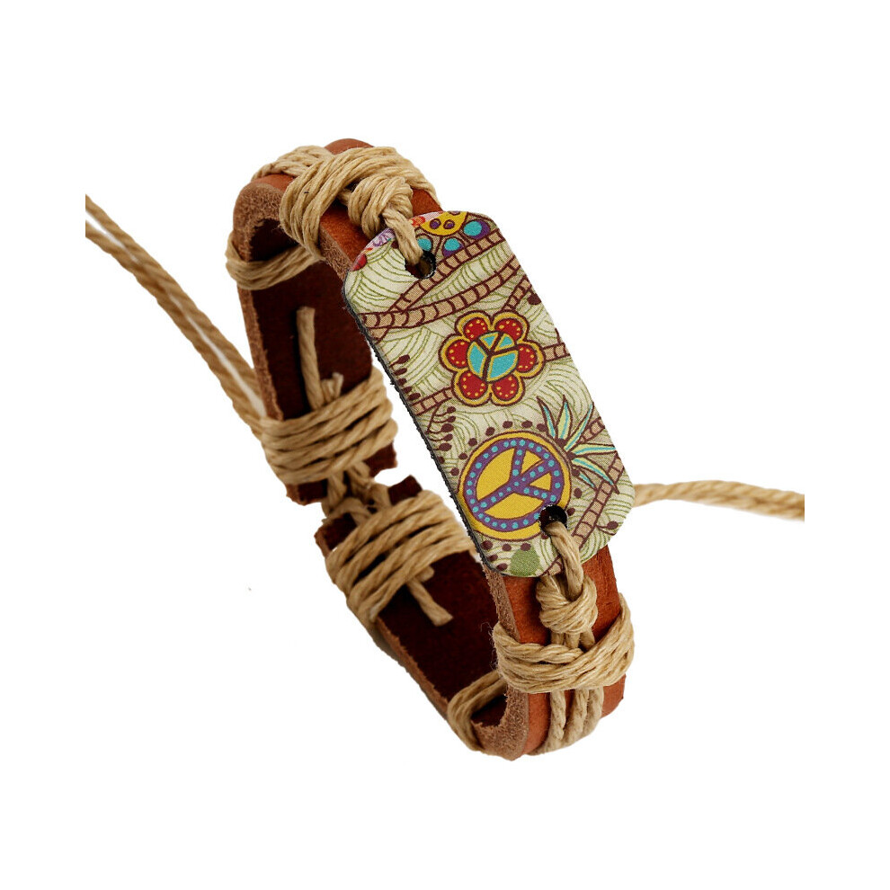 Hemp Rope Braided Leather Bracelet Vintage Style Heat Transfer Leather Bracelet-image-OPC-PC25QZV-NEW
