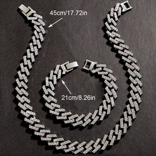 2pcs Mens Necklace Plus Bracelet 2