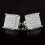 1ζευγάρι Ανδρικά Hip Hop Σκουλαρίκια Zircon Square Stud Σκουλαρίκια Κόμμα Δώρο Κοσμήματα 1