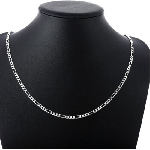 Silver plated 4mm Chain Necklace For Boys