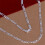 Silver plated 4mm Chain Necklace For Boys 4