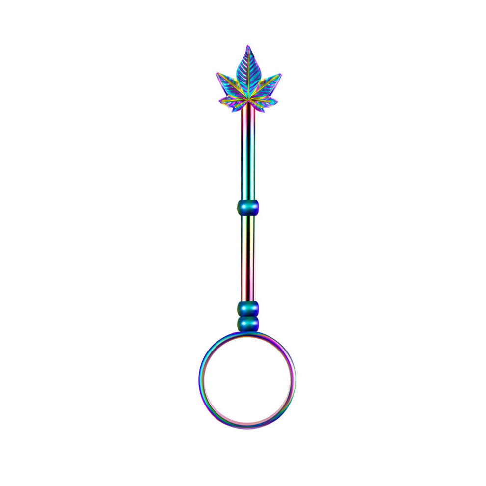 Multicoloured 1Pc Casual Cigarette Holder Ring Retro Portable Metal Finger Clip Ring Smoking Accessory