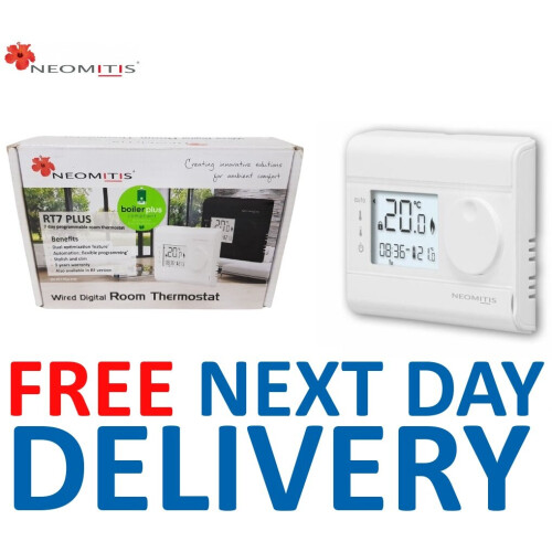 Neomitis Hard Wired 7 Day Programmable Room Thermostat RT7+