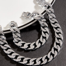 2pcs Mens Necklace & Bracelet