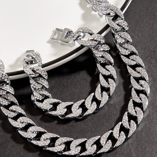 2pcs Mens Necklace & Bracelet