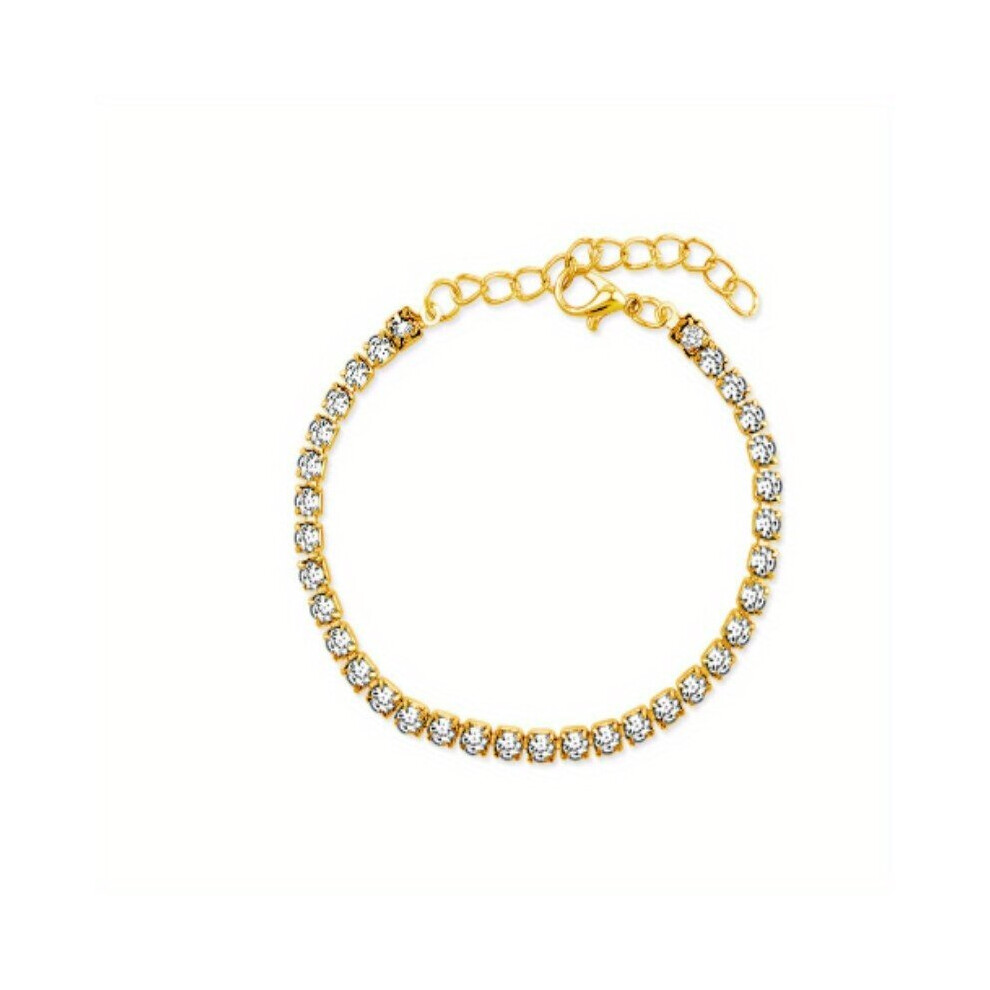 Niche Temperament European And American Students Boudoir Couple Faux Diamond Bracelet-image-OPC-PC25WSJ-NEW