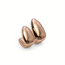 Mens Double Caps Golden & Silvery & Rose Golden Plated Grillz Plain Two Teeth Right Top Single Caps Grills Hip Hop Rocker Jewelry Teeth Grillz