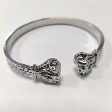 Hot Silver Bracelet Men Vintage Solid Open Fist Fist Of Power Bracelet