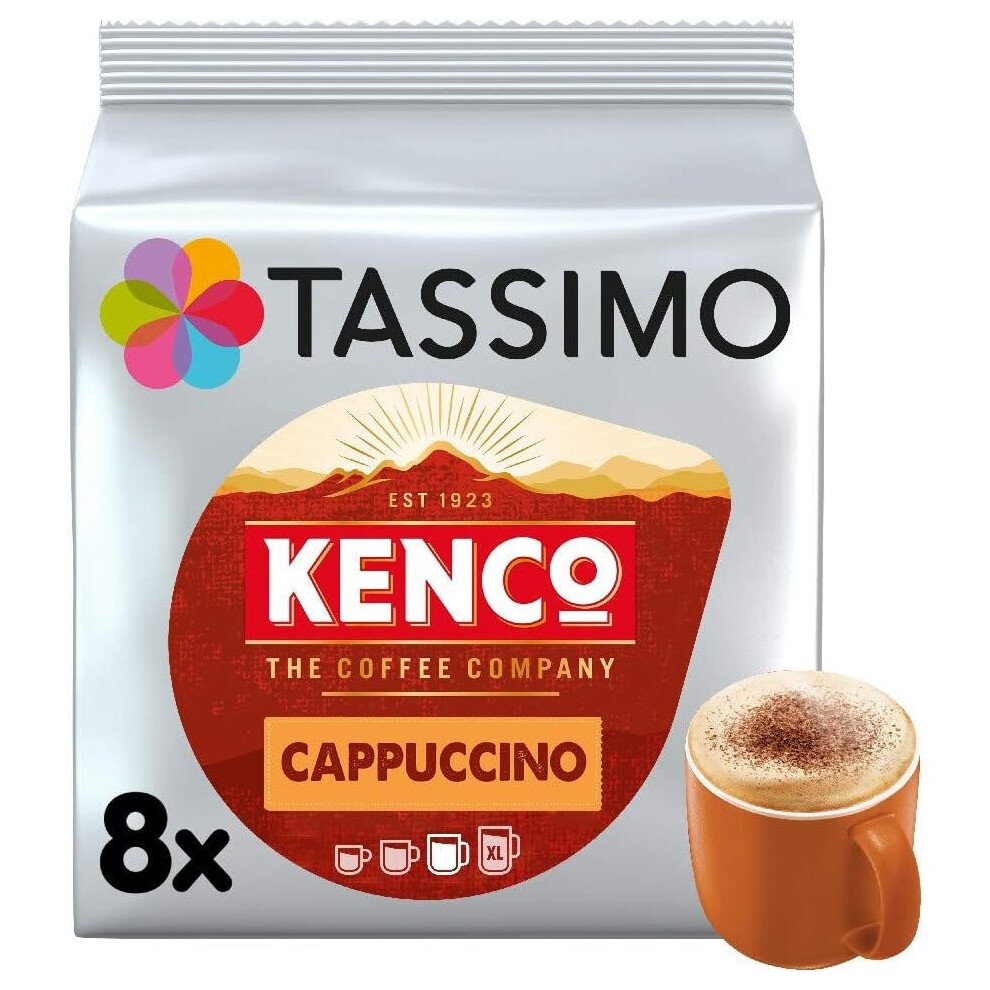 Tassimo Kenco Cappuccino Coffee Pods x8 (Pack of 5, Total 40 Drinks)