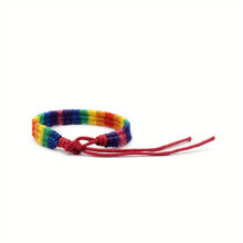 Rainbow Braided Hand Rope Bracelet Gift For Family And Friends Holiday Birthday Gift For Boyfriends Girlfriends
