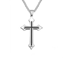 Man Stainless Steel Cross Retro Pendant Necklace Chain Charm For Boys Birthday Christmas Jewelry For Boys