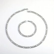 2pcs Mens Casual Necklace Bracelet Set Gift For Lover Son Boy Necklace Bracelet Set For Men Accessories