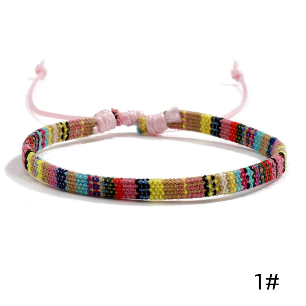 1pc Bohemian Style And Linen Fabric Woven Bracelet Environmentally Friendly All match Friendship Bracelet-image-OPC-PC25XPN-NEW